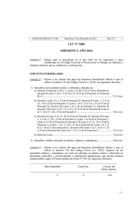 Ley Impositiva 2016 - Colegio de Escribanos