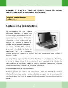 Lectura 1: La Computadora