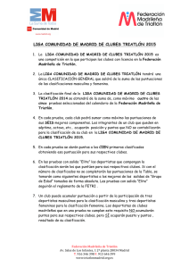 liga comunidad de Madrid de clubes triatlón 2015