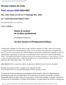 Sobre el control de la ética profesional - U
