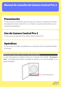 Manual de consulta de Camera Control Pro 2 Presentación Uso de