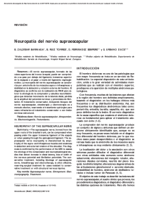 Neuropatía del nervio supraescapular
