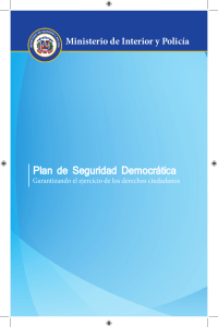 Plan de Seguridad Democrática - Ministerio de Interior y Policía