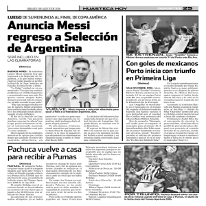 Anuncia Messi regreso a Selección de Argentina