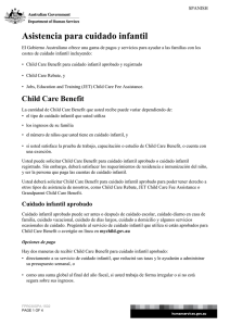 Assistance for child care - Department of Human Services