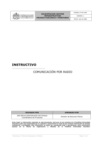 IF-P31-IN01 Instructivo Comunicación por radio
