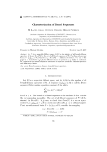Characterization of Bessel Sequences