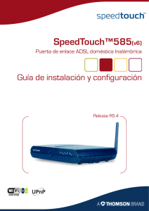 SpeedTouch™585(v6) Guía de instalación y configuración