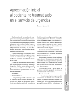 Aproximación inicial al paciente no traumatizado en el servicio de