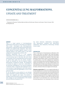 congenital lung malformations, update and treatment