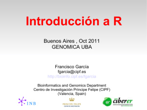 Introducción a R - Bioinformatics and Genomics Department at CIPF