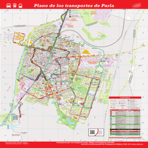 Plano de los transportes de Parla