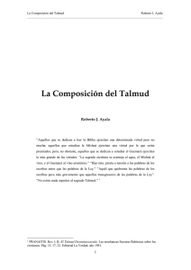 La Composición del Talmud, por Roberto J. Ayala
