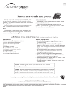 Recetas con viruela pasa (Prunes)