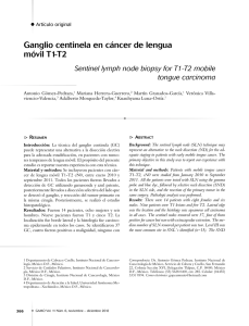 Ganglio centinela en cáncer de lengua móvil T1-T2