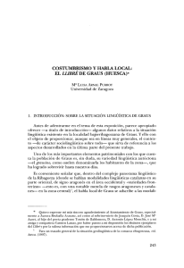 Costumbrismo y habla local: el Llibré de Graus (Huesca)