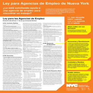 Ley para Agencias de Empleo de Nueva York