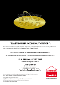 “ELASTILON HAS COME OUT ON TOP” (1) ELASTILON® SYSTEMS