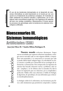 Bioescenarios III. Sistemas Inmunológicos Artificiales (SIA) • Juan