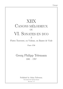 CANONS M´ELODIEUX VI. SONATES EN DUO Georg Philipp