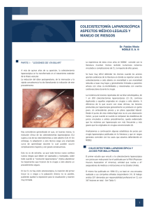 colecistectomía laparoscópica aspectos médico