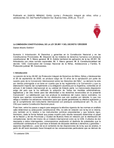 Publicado en GARCÍA MÉNDEZ, Emilio (comp.), Protección Integral