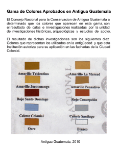 Gama de Colores Aprobados en Antigua Guatemala