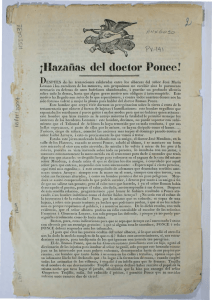 Hazañas del doctor Ponce. -- (1835). -