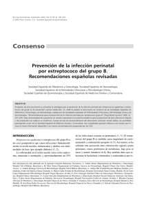 Prevención de infección perinatal por estreptococo grupo B