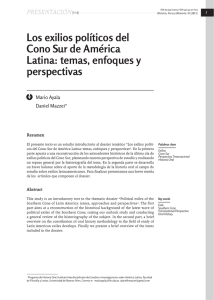 Los exilios políticos del Cono Sur de América Latina: temas