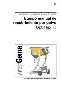 Equipo manual de recubrimiento por polvo OptiFlex S