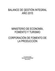 3 bgi 2015 corfo - Ministerio de Economía