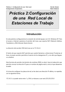 Práctica 2:Configuración de una Red Local de Estaciones de Trabajo