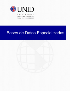 Bases de Datos Especializadas