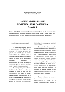 HISTORIA SOCIOECONÓMICA DE AMERICA LATINA Y
