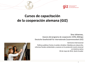 Cursos de capacitación de la cooperación alemana (GIZ)