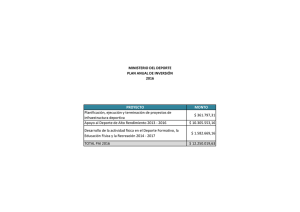 PROYECTO MONTO Planificación, ejecución y terminación de