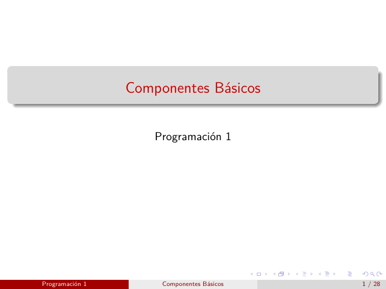 Guía teórica para Componentes Básicos