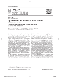 Physiopathology and treatment of critical bleeding