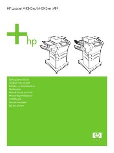 HP LaserJet M4345 MFP Getting Started Guide XL