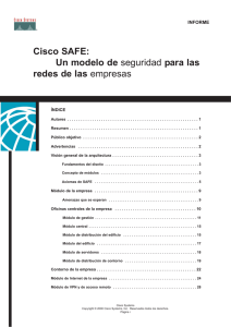Cisco SAFE: Un modelo de seguridad para las redes de las empresas