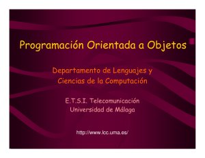 Programación Orientada a Objetos - Departamento de Lenguajes y