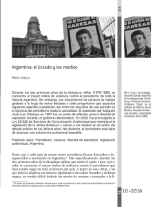 Argentina: el Estado y los medios