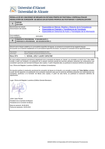 30052016 BECA UA Especialista 2015-2016 Adjudicacion Provisional