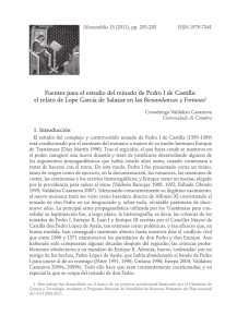 Fuentes para el estudio del reinado de Pedro I de Castilla