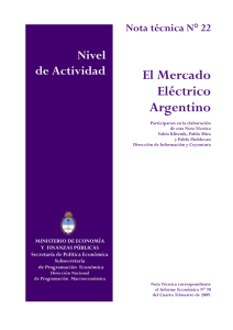 Nº22 • Nivel de Actividad El Mercado Eléctrico Argentino