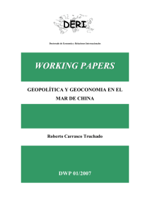 Geopolítica y Geoeconomía en el Mar de China