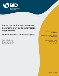 Impactos de los instrumentos de promoción de la innovación
