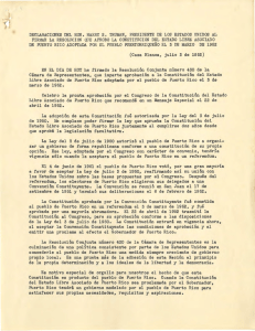 Declaraciones del hon. Harry S. Truman, presidente del los Estados
