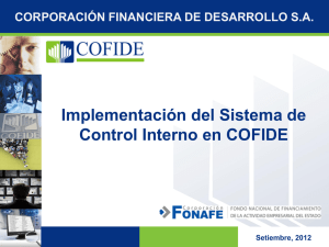 Implementación del Sistema de Control Interno en COFIDE